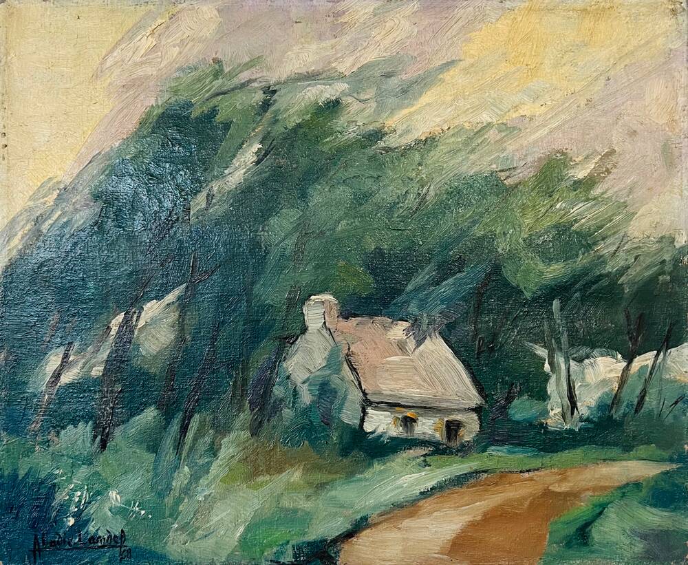 Painting "The house in the middle of the forest"