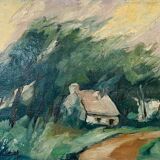 Painting "The house in the middle of the forest"