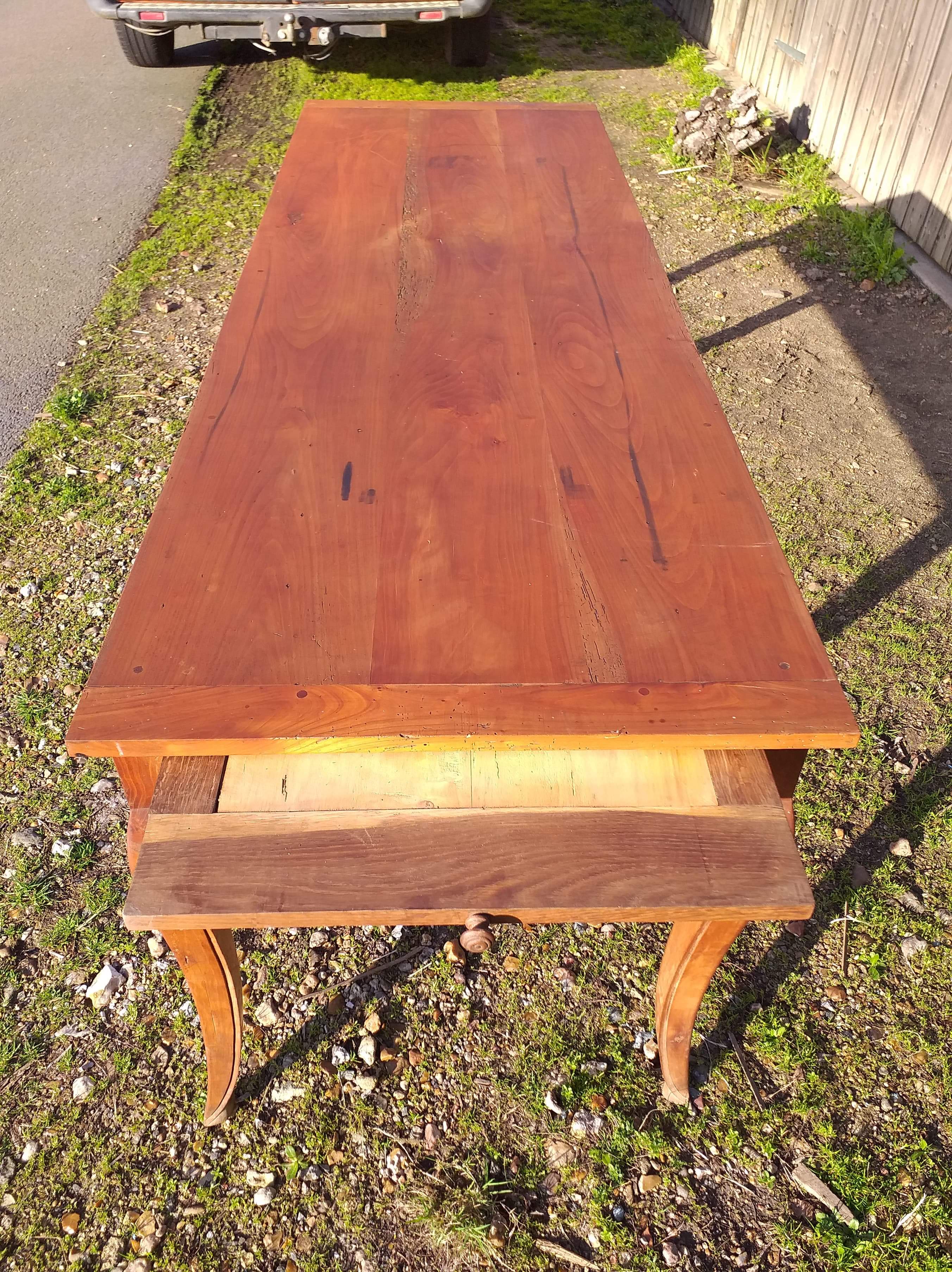 Table de ferme en bois naturel