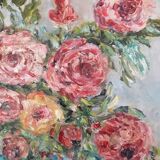 Painting painting oil Bouquet of roses