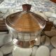 art deco steel wood sugar bowl