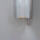 Set of 3 Italian chrome and acrylic blades wall sconces 1970s
