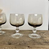 6 smoked glasses