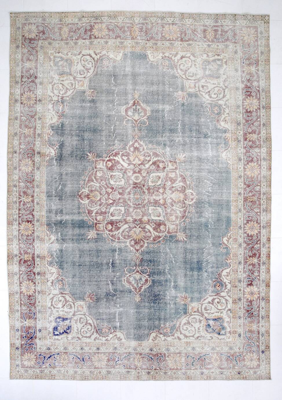 Persian Burgundy & Green Oriental Rug, 239x333Cm