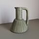 Vintage green ceramic pitcher, decorative jug from the 1960s