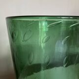 XXXL vase Italian work 1960 in bubble blown Empoli glass