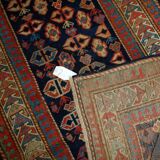 Old caucasian carpet gendje handmade 106cm x 222cm 1880s, 1b519