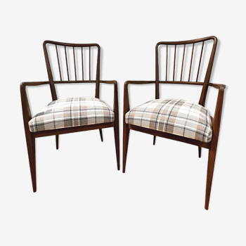 Pair of teak armchairs 60s