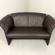 Christophe Giraud brown leather sofa Indy, Jori Belgium 1990’s
