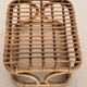 Tabouret design italien en rotin de bambou, 1960s