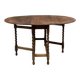 Antique Oak Oval Drop-Leaf Table with Barley Twist Legs – Gateleg Tabl