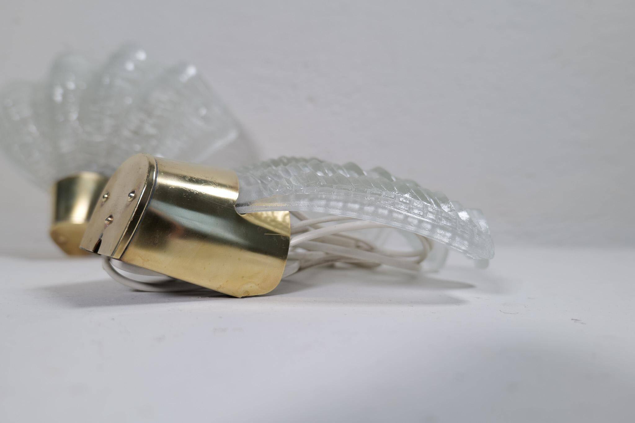 Midcentury Modern wall sconces pair ASEA, "Shell", 1950s, Sweden