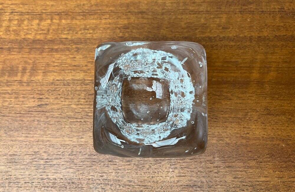 Mid-century glass candlestick by Kurt Wokan for Ingrid Glas, Germany, 1960s.