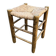 Vintage stool, wood and straw, 1950