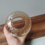 Globe de lampe en verre ambré vintage baladeuse supension