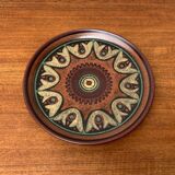 Vintage German ceramic wall plate from Keramik Manufaktur Kupfermühle, 1970s.