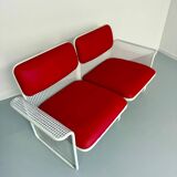 Old 2 seater sofa Italian design from the 70s Talin Vicenza metal per