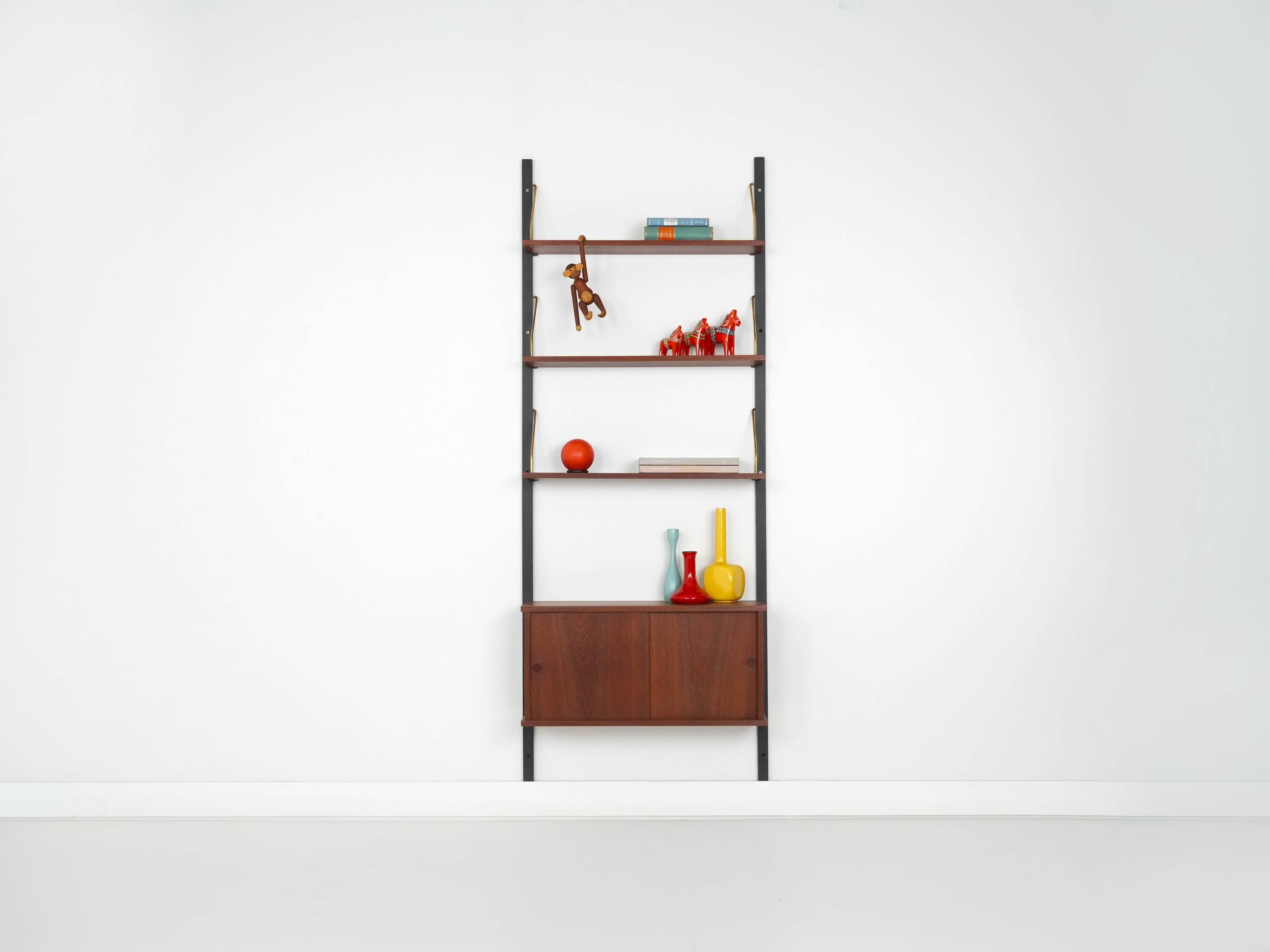 Teak shelving unit, Danish design, 1960s, production: Denmark