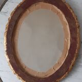 Old mirror in gilded wood late nineteenth