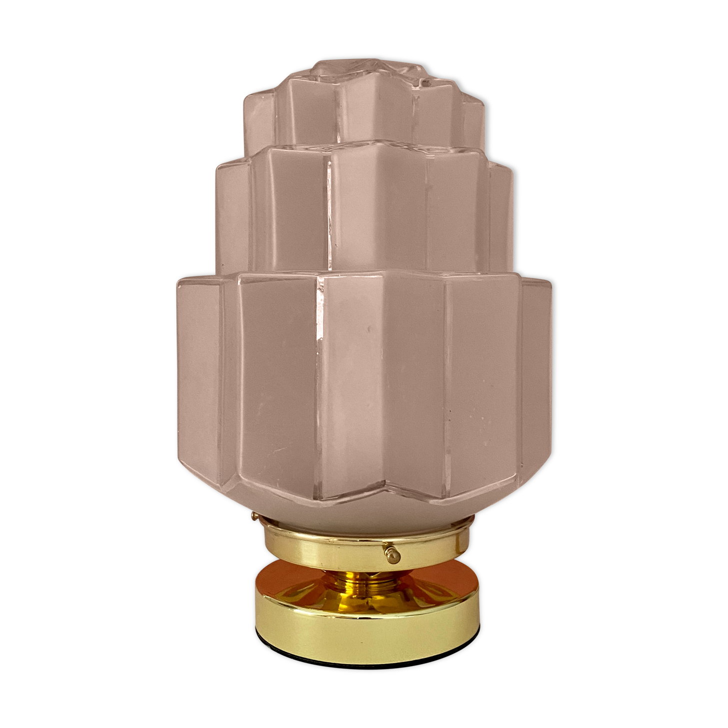 Table lamp globe building vintage art deco