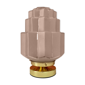 Table lamp globe building vintage art deco