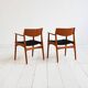 Paire de fauteuils par Henning Kjærnulf pour Sorø Stolefabrik, années 1960.