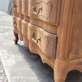 Louis xv style chest of drawers in pickled cherry