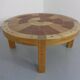 Large pine and ceramic coffee table by Lisbeth Sallingboe for Sallingboe, Denmark, 1970s.