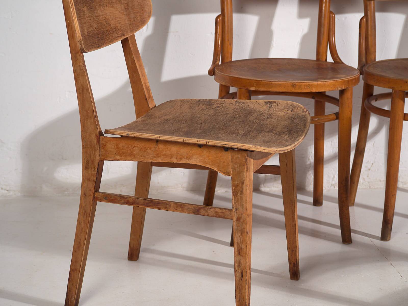 Vintage Thonet Chairs (c.1950). Set of 4 pieces #7