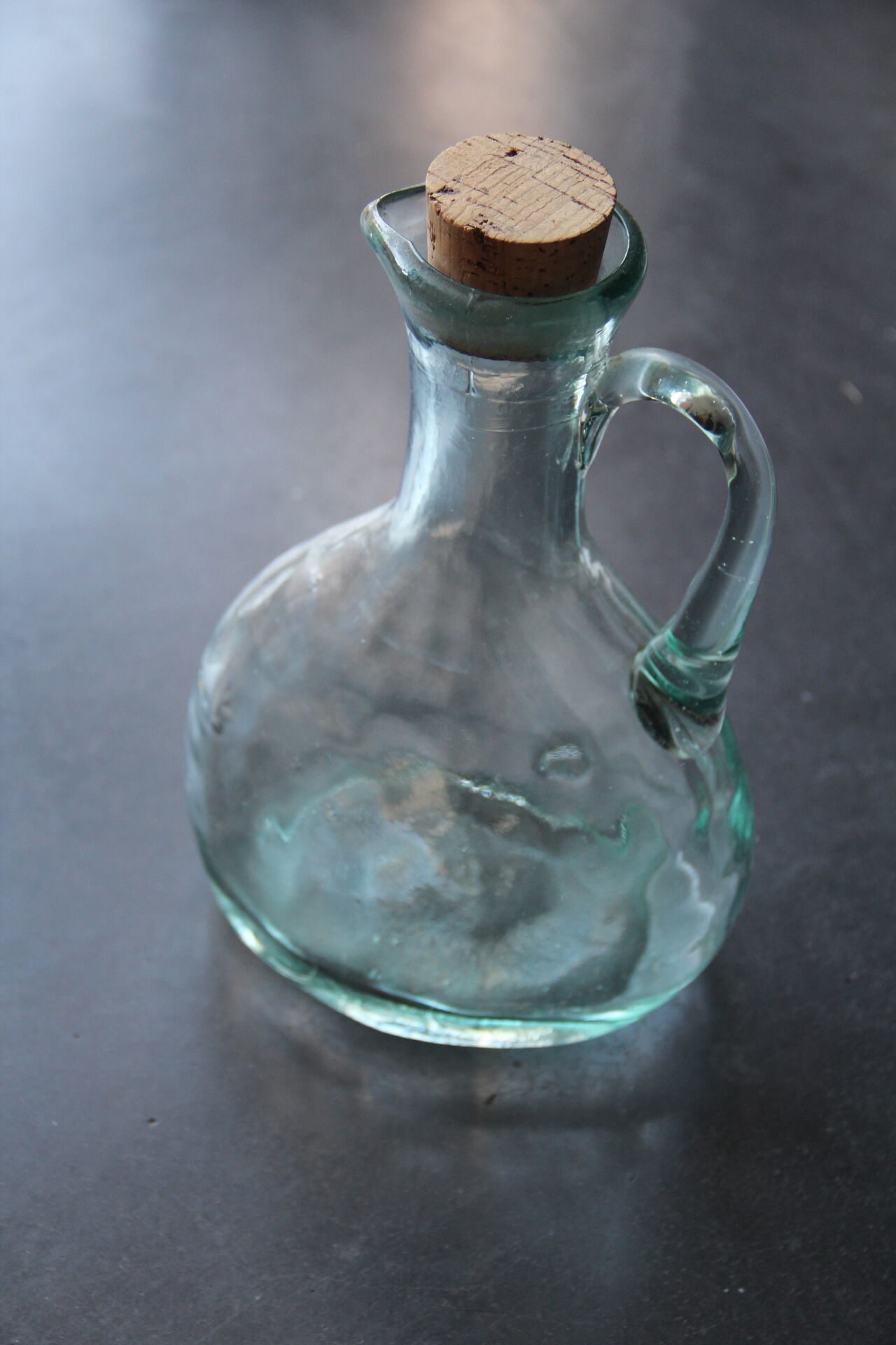 Old blown glass bottle