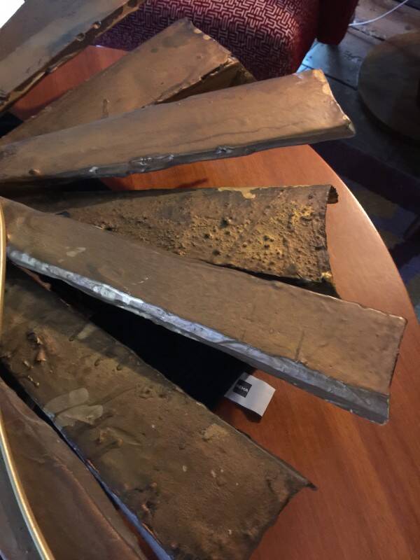 Large Sun wall sculpture, Resin & polyester lamp, Brutalist style