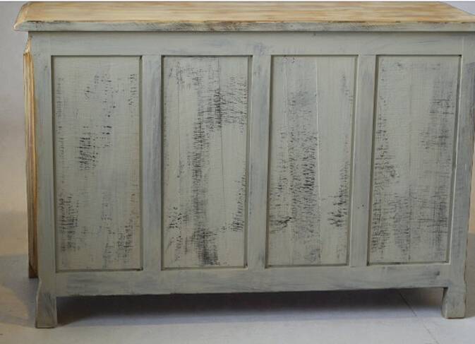 Beige and rust chest of drawers