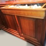 Louis Philippe style sideboard in cherry wood. 1970s.