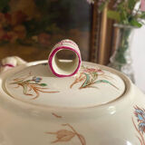 Théière en terre de fer polychrome K&G Luneville Bleuet