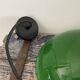 Vintage pendant lamp in electrified green opaline to nine