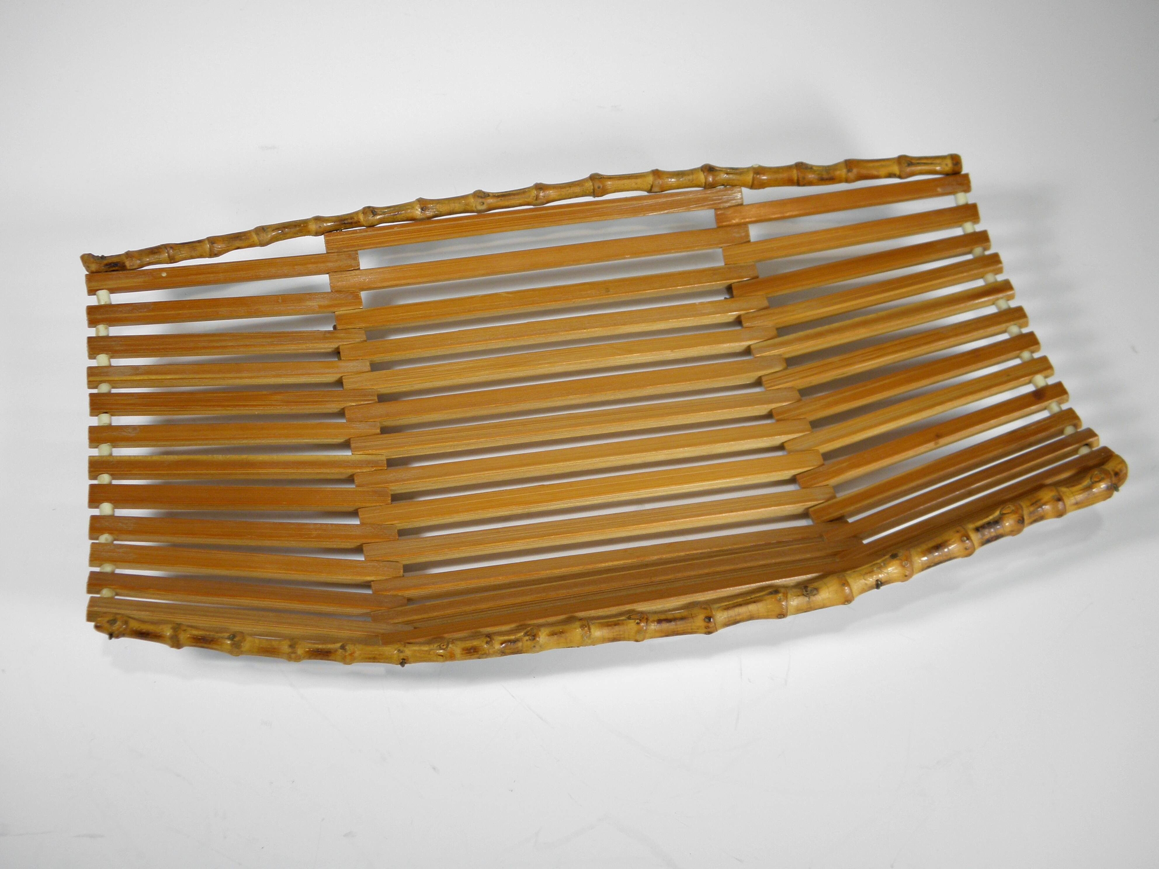 Vintage 1960s "BAMBOO" BASKET