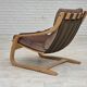 1970s, Swedish design by Åke Fribytter, armchair, leather, bentwood.