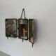 Art Deco 3 Nickel-plated glass covers Table or wall mirror, 1940s, Italy