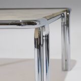 Marble and Tubular Metal Coffee Table, 1970s