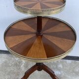 Late 19th century tripod pedestal table in wood marquetry