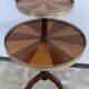 Late 19th century tripod pedestal table in wood marquetry