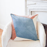 Camel and blue cushion