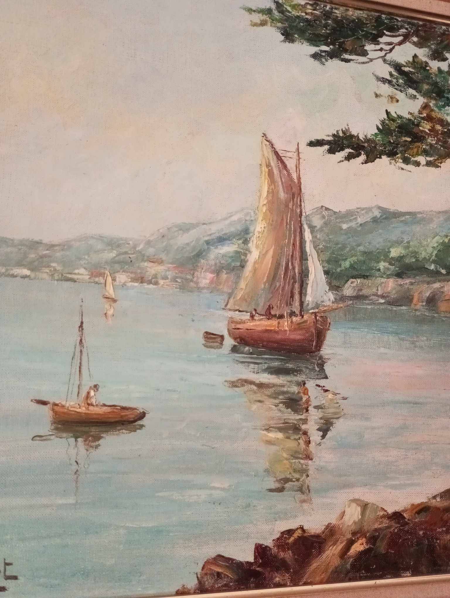 Robert Perrot, oil on canvas, lakeside