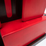 Mid-century red modular coat rack