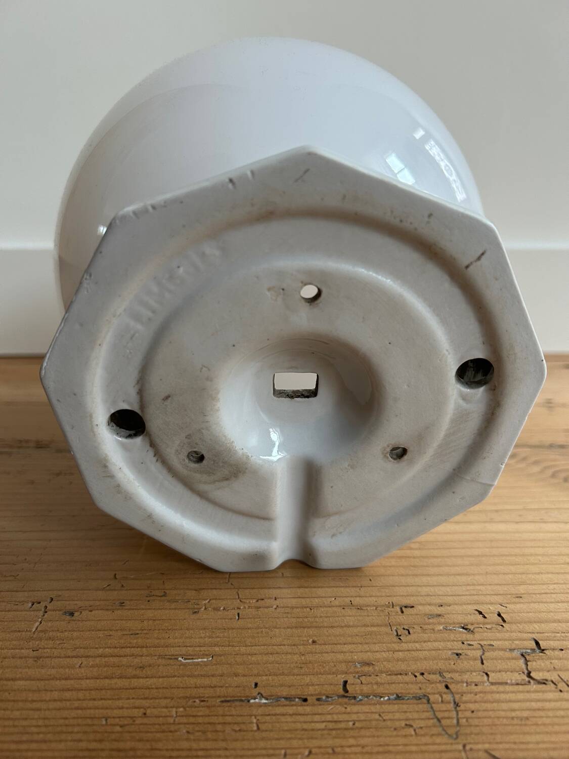 Plafonnier Art Déco en opaline et céramique