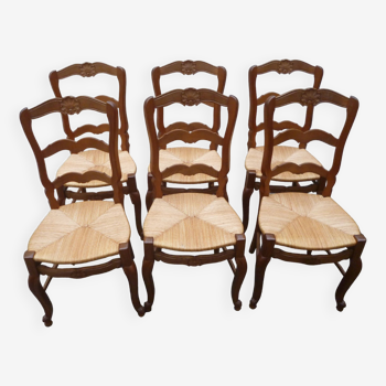 Suite of 6 Louis XV style chairs