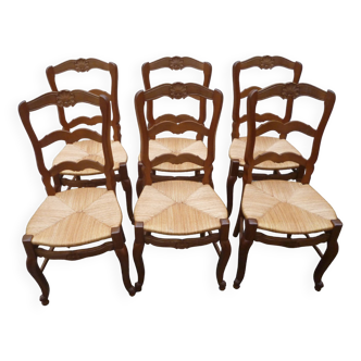 Suite of 6 Louis XV style chairs