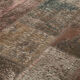 Hand-knotted oriental vintage 201 cm x 296 cm brown patchwork carpet