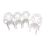 2 armchairs & 2 chairs, wrought iron1950