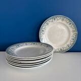8 assiettes en terre de fer Saint Amand et Hamage modèle Wilbur